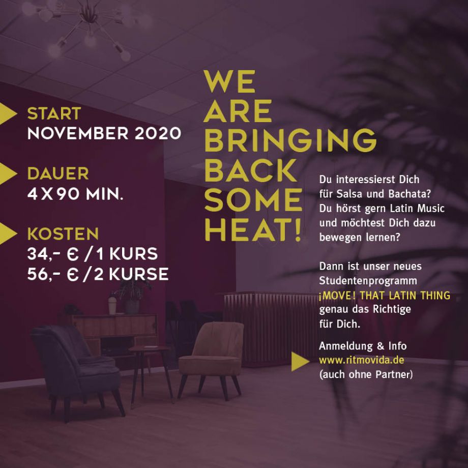 Bild eines Flyers für die Tanzschule Ritmovida