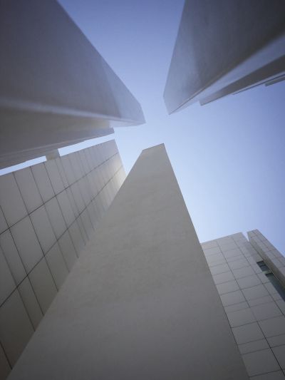 Lookup MOma Barcelona, Architektur eiss blau